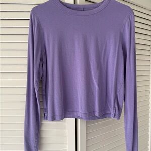 Lululemon Classic-Fit Cotton-Blend
Long-Sleeve Shirt Dark Lavender Purple Size 6